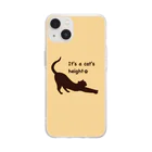 薈.collectionの背伸び猫🐱シリーズ Soft Clear Smartphone Case