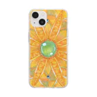 じぱんぐる-zipangle-のmandala-ひまわり Soft Clear Smartphone Case