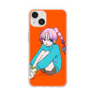 イタリアンクマのエモ女子シリーズ Soft Clear Smartphone Case