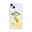 LONESOME TYPE ススのビール泥棒👽🍻👽（飲酒運転ダメ。ゼッタイ。） Soft Clear Smartphone Case