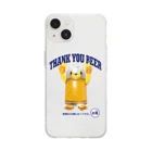 LONESOME TYPE ススのビールジョッキ🍺(猫) Soft Clear Smartphone Case