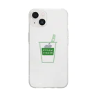 おべんとばこのストローハウスストロー（緑） Soft Clear Smartphone Case