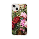 花名画アートグッズのルイ・マリー・ド・シュライバー《薔薇のある静物》 Soft Clear Smartphone Case