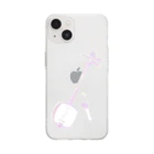 綾錦工房 りこりすの津軽三味線【彩雲】- 構 Soft Clear Smartphone Case