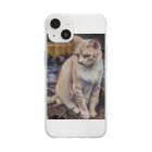 atelier-atsushiのAtushi Kubo (Cat) Soft Clear Smartphone Case