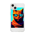 妖怪大学のCool Cat Soft Clear Smartphone Case