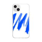 SALのblue paint Soft Clear Smartphone Case