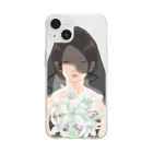 OCTPATH。の黒い花嫁 Soft Clear Smartphone Case