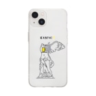 TM-3 Designの彫刻 × BEER（サモトラケのニケ）黒線画 Soft Clear Smartphone Case