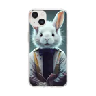 Non-Fungible T-shirtのうさぎしつじ Soft Clear Smartphone Case