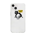 SEVEN-5-Ｇの BLACK  CAT Soft Clear Smartphone Case