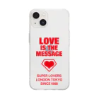 SUPER LOVERS co,ltdのSUPER LOVERS Love is the message　赤pt ソフトクリアスマホケース