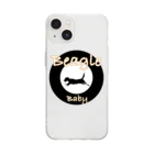 Beagle_BabyのBeagle Babyロゴ1（透過） Soft Clear Smartphone Case