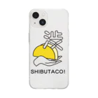 taco_meの＼渋谷でタコス！／ SHIBUTACO! 公式ロゴ（縦） Soft Clear Smartphone Case