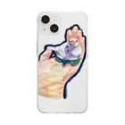 Rainy_Rainyの手乗り白文鳥 Soft Clear Smartphone Case