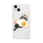 Ralriruのラッコ と 目玉焼き Soft Clear Smartphone Case