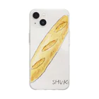 illustratorSHUKOのバゲット Soft Clear Smartphone Case