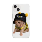 茶太郎🐱とモンブランの茶太郎のコスプレ ハチシリーズ Soft Clear Smartphone Case