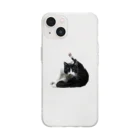 sukiatsumeのセクシーポーズ猫 Soft Clear Smartphone Case