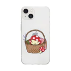 かぱさんちのハムキノコかご入り Soft Clear Smartphone Case