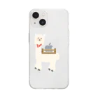 はたらくアルパカ アルさんのリンゴを運ぶアルさん Soft Clear Smartphone Case