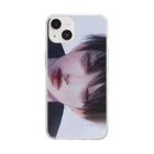 烏帽子 眇眼の【朝】 Soft Clear Smartphone Case