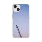 noontime_moonの月 Soft Clear Smartphone Case