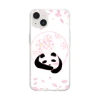 🐼なご🐼の春待つパンダ Soft Clear Smartphone Case