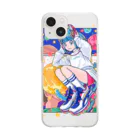 こばやし少女の無重力猫 Soft Clear Smartphone Case