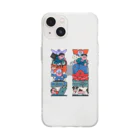 YESMOのwkwk totem pole Soft Clear Smartphone Case