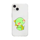 ぺぺちゅんの「むーん」な顔のかいじゅうベビー Soft Clear Smartphone Case