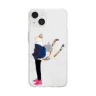 LalaHangeulの猫又くん Soft Clear Smartphone Case