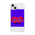 ANGA by Nuxeのdouble  purple Soft Clear Smartphone Case