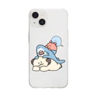 サメとメンダコ[namelessmm2]のサメとメンダコとイエティとオバケ Soft Clear Smartphone Case