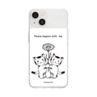 mikepunchのPeace begins with me おにぎりキッズ Soft Clear Smartphone Case