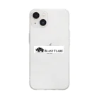 BlastFlareのブラフレ ロングロゴフレーム Soft Clear Smartphone Case