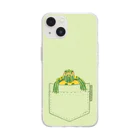 めろんぽっぷのお店だよのひょっこり♪アカミミガメ 緑 Soft Clear Smartphone Case