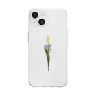 rilybiiのcream tulip Soft Clear Smartphone Case