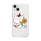 うまあるSHOPの「うまある」でごじゃる！（ロゴあり） Soft Clear Smartphone Case