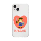 スロータイプ書店 Slowtype BooksのBRAVE ブレイブ 勇者 カラー版 261 Soft Clear Smartphone Case