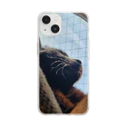 チーかまの黒猫クロくん Soft Clear Smartphone Case