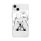 a.k.a kakのウッド・チャック（ピザ） Soft Clear Smartphone Case