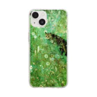 たまランドの夏の草原の猫 Bruno Liljefors Soft Clear Smartphone Case