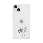 えまのflower clematis Soft Clear Smartphone Case