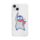 エノキノコウボウのヒーローペンギンさん Soft Clear Smartphone Case