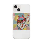 dog walk hit stickのトマトとカニ Soft Clear Smartphone Case