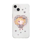 meiの黒推し女の子スマホケース Soft Clear Smartphone Case