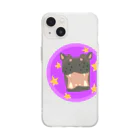 どうぶつYAのどうぶつYA応援アイコンカバさん Soft Clear Smartphone Case