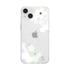 HonNeの桜松R（白） Soft Clear Smartphone Case