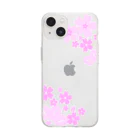 HonNeの桜松R（ピンク） Soft Clear Smartphone Case